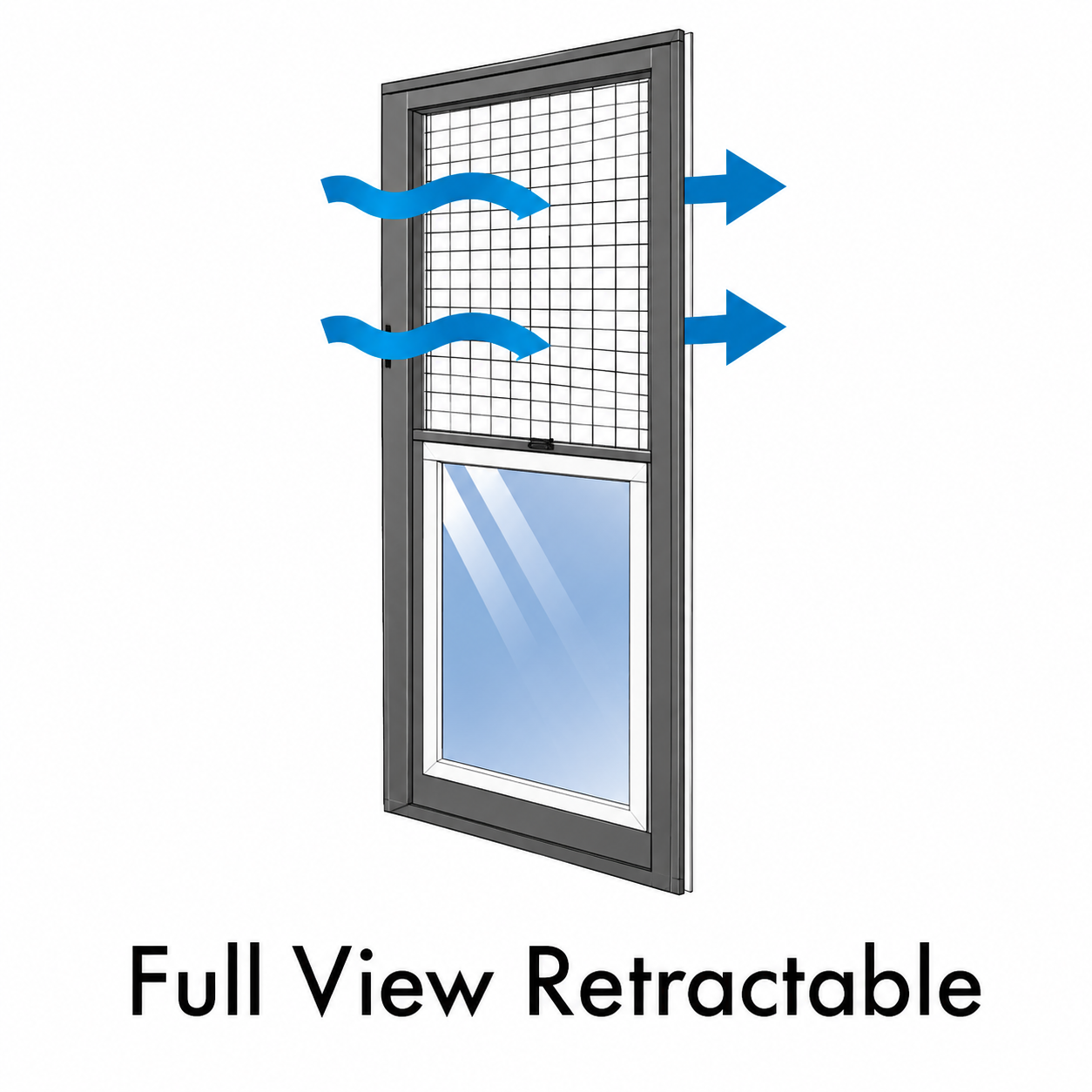 Andersen 3000 Series 36 in. x 80 in. Charcoal Gray Left-Hand Outswing Full View Retractable Aluminum Storm Door