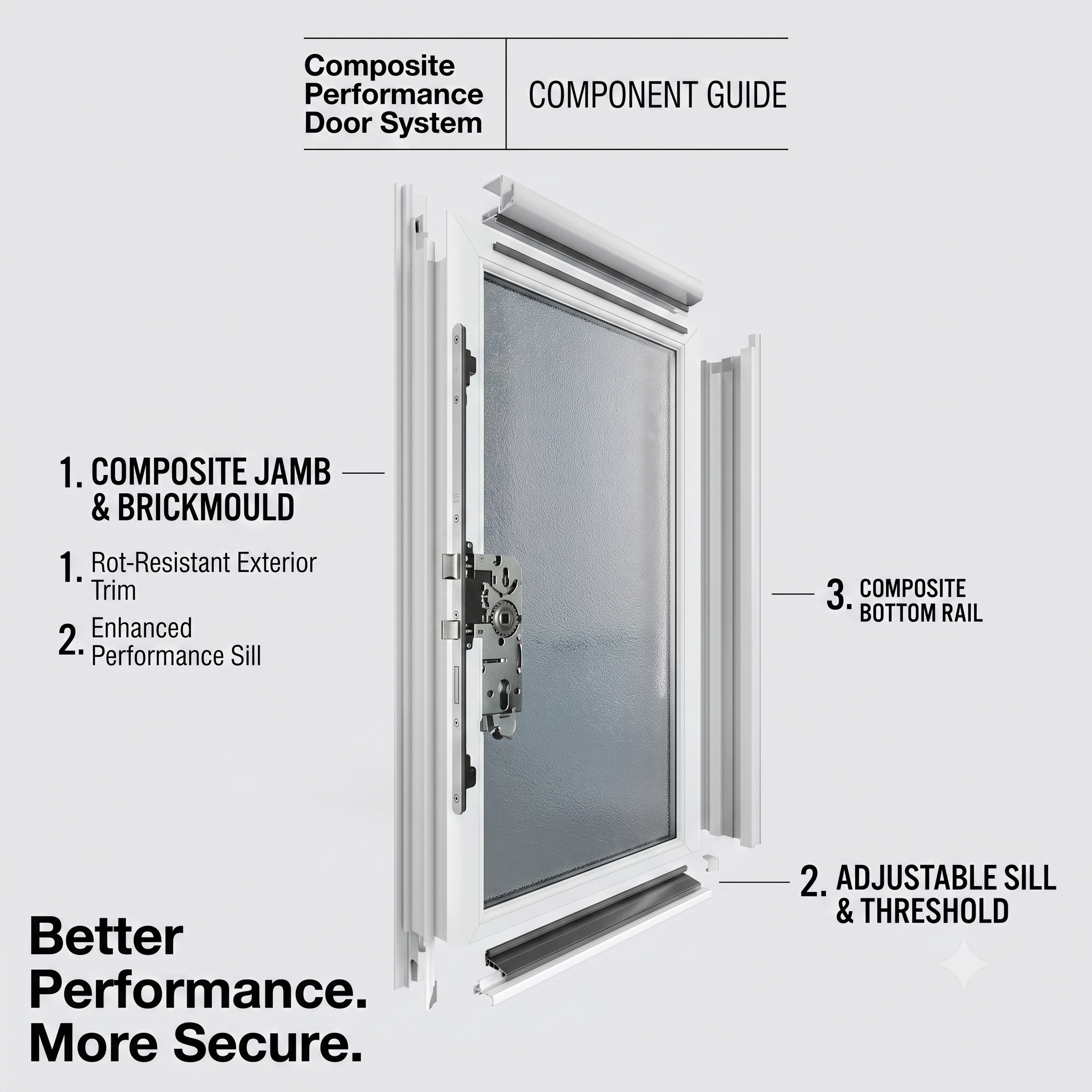 MPDS 36 in. x 80 in. 2 Panel Right-Hand Inswing 1/2 Lite Focus Glass Prefinished Black Fiberglass Prehung Front Door with Brickmold