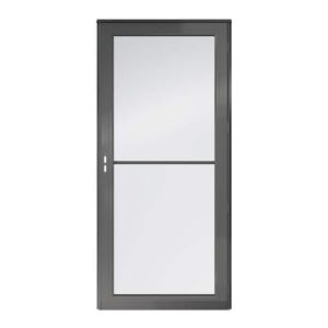 Andersen 3000 Series 36 in. x 80 in. Charcoal Gray Left-Hand Outswing Full View Retractable Aluminum Storm Door