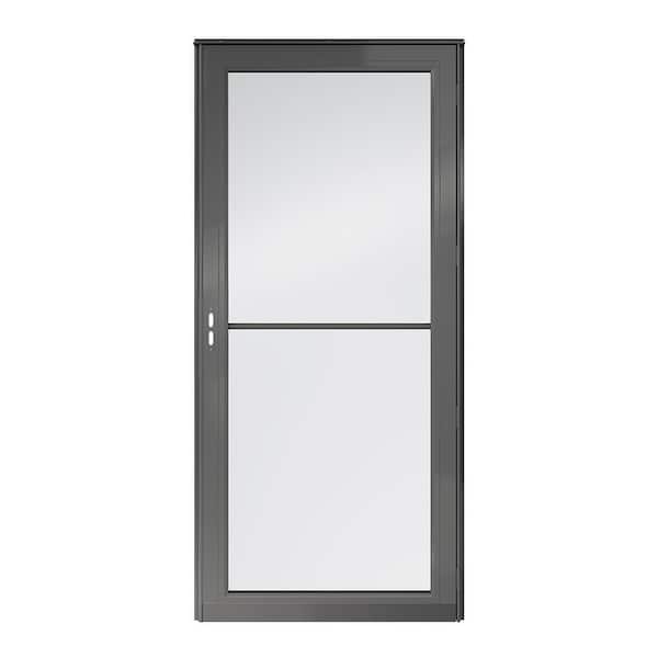 Andersen 3000 Series 36 in. x 80 in. Charcoal Gray Left-Hand Outswing Full View Retractable Aluminum Storm Door
