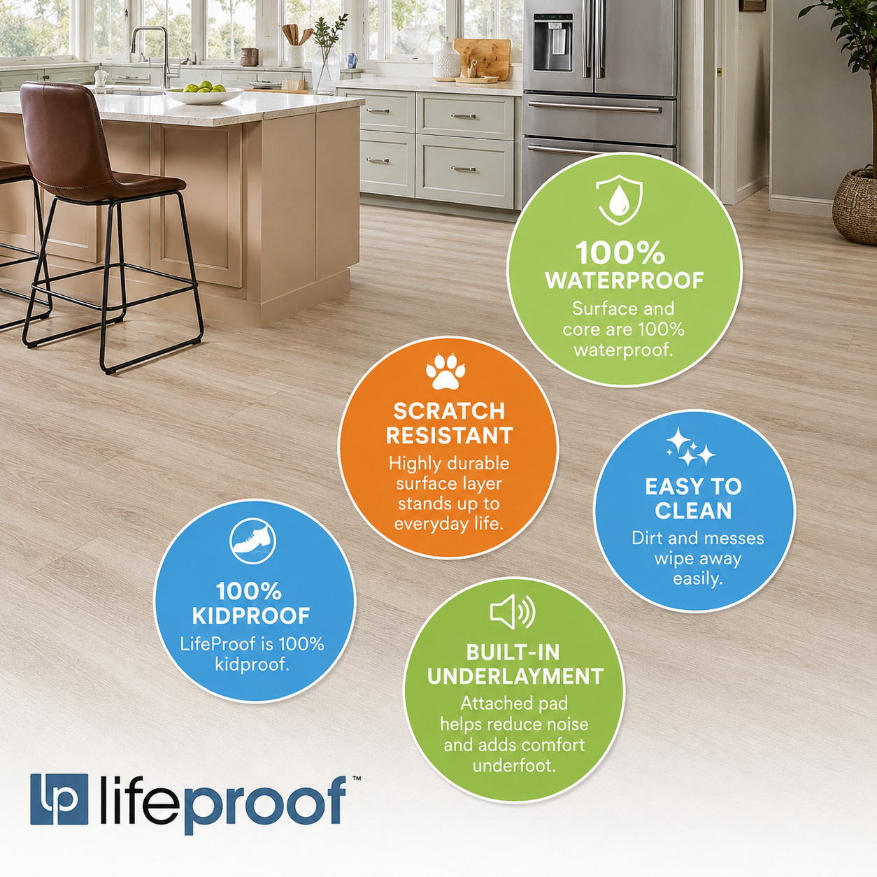 Lifeproof Bradbury Hill Wood Click Lock Waterproof Luxury Vinyl Plank Flooring