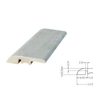 LifePlank 10mm reducer LVP floor height transition trim profile with dimension diagram